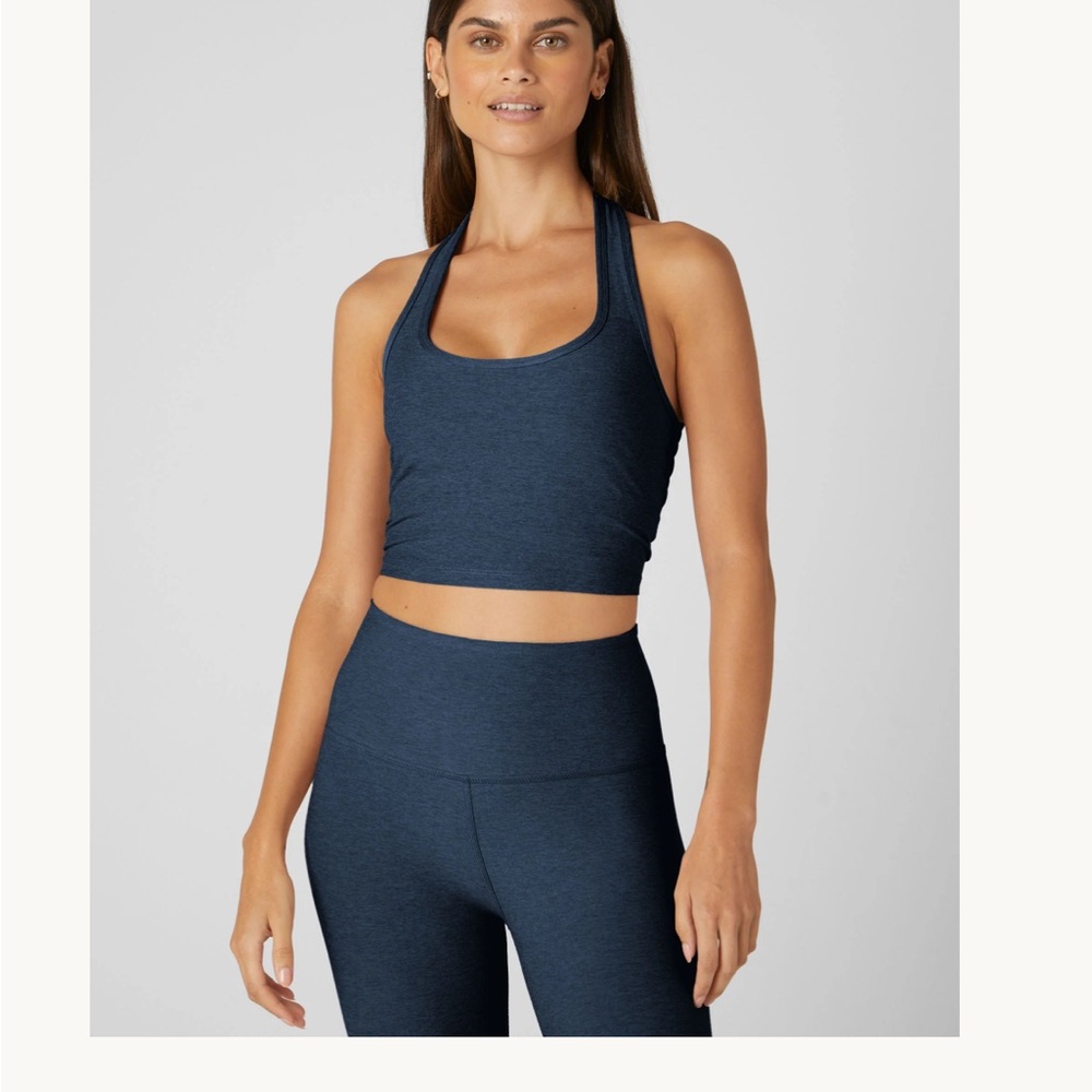 Beyond Yoga Navy Blue Racerback Sports Bra